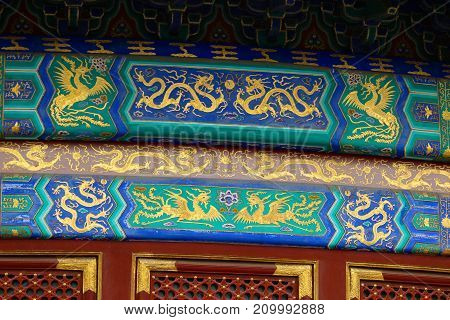 Detail of decoration on the Temple of Heaven in Beijing.