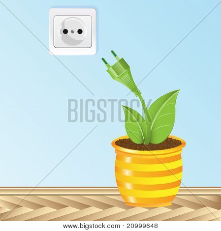 Eco Flower v elektrické zásuvce