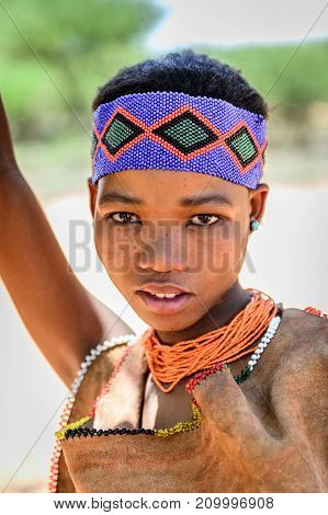 Bushman People In Namibia