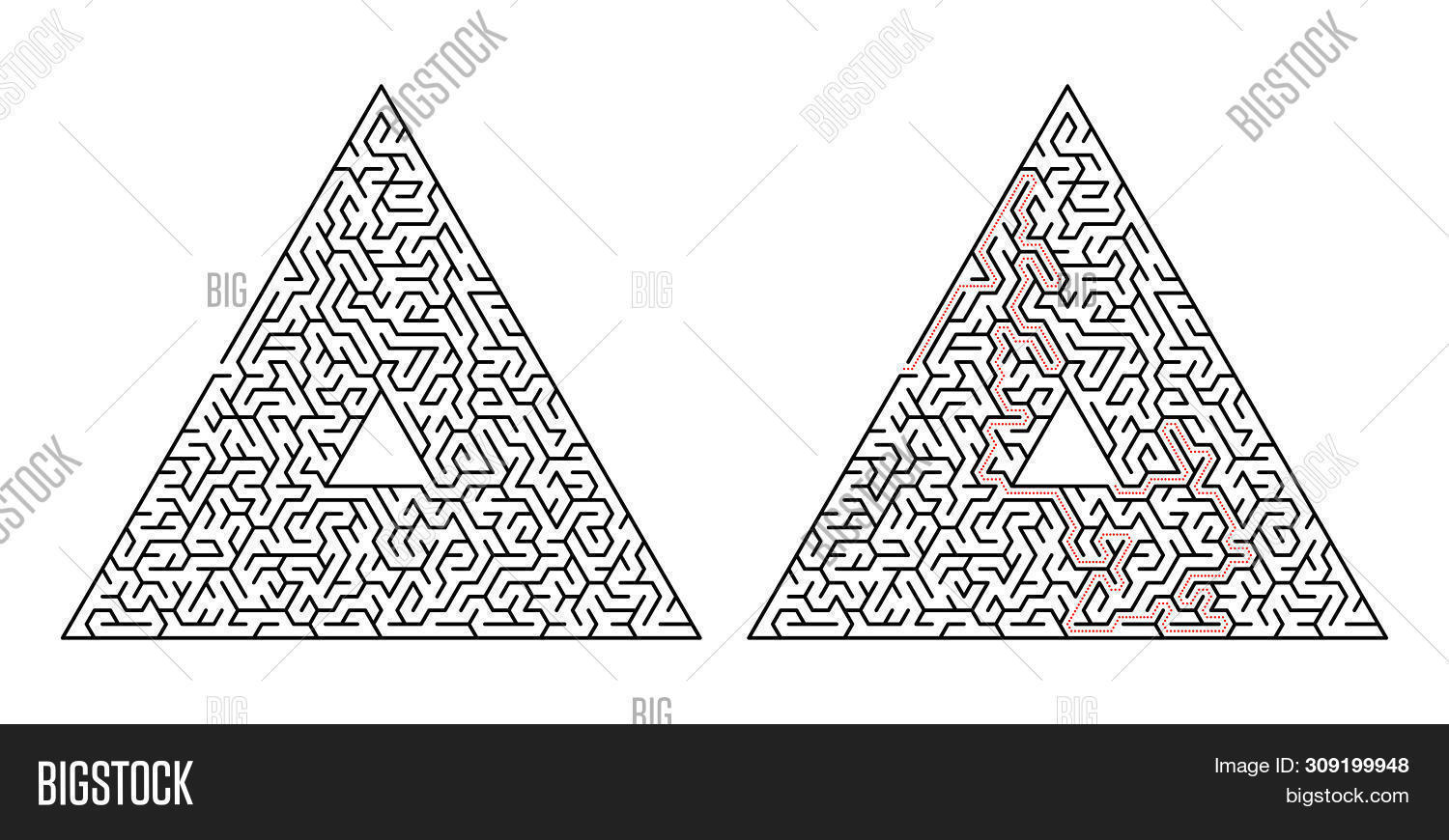 Triangular Labyrinth. Image & Photo (Free Trial) | Bigstock