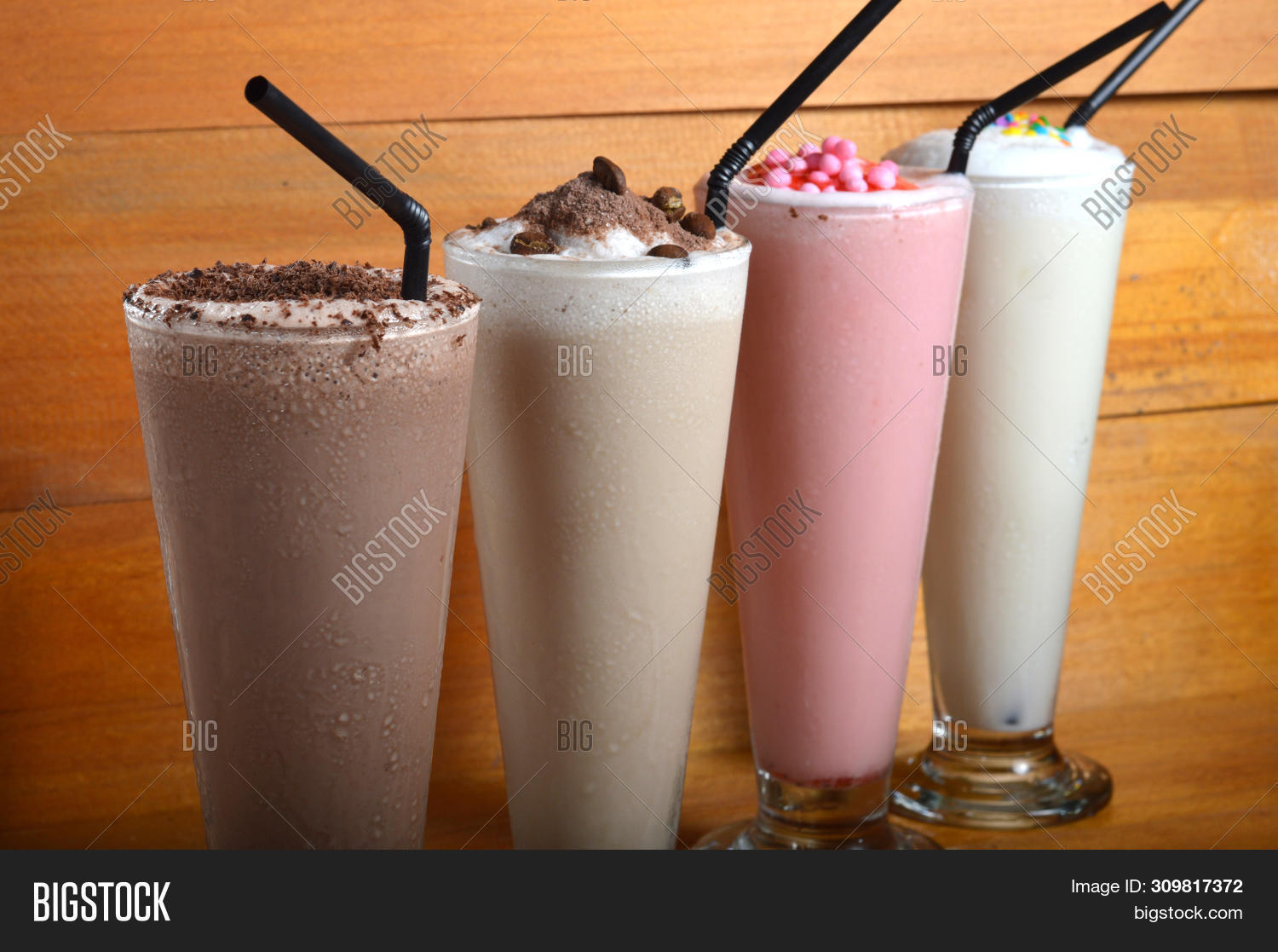 Four Types Milkshake Image & Photo (Free Trial) Bigstock