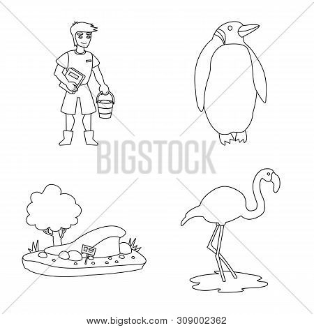 Vector Illustration Of Entertainment And Forest Icon. Set Of Entertainment And Park Stock Vector Ill