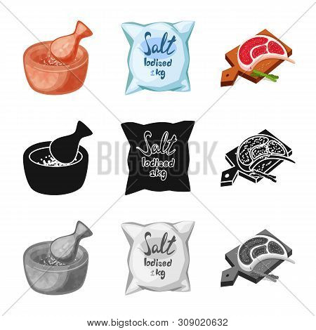 Vector Design Of Cooking And Sea Icon. Set Of Cooking And Baking Vector Icon For Stock.
