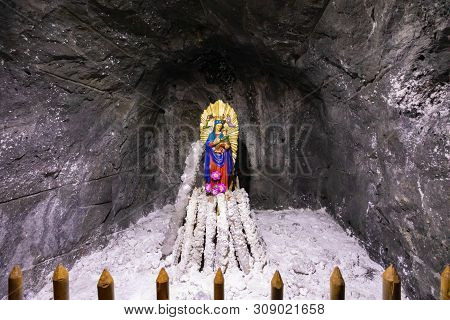 Nemocon June 26  Religious Station In The Salt Mine Of Nemocon Village Built In 1920 To Protect The 