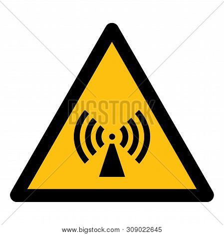 Beware Non-ionizing Radiation Symbol Sign Isolate On White Background,vector Illustration Eps.10