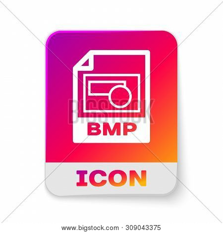 White Bmp File Document Icon. Download Bmp Button Icon Isolated On White Background. Bmp File Symbol