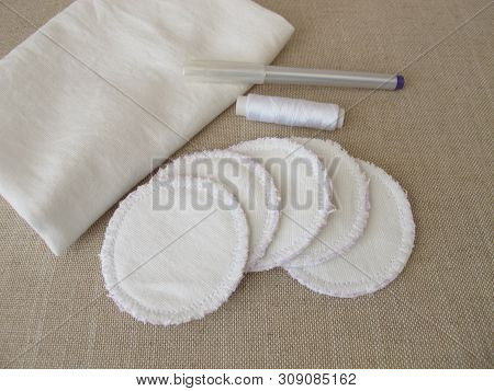Self-made, Self Sewn, Reusable, Washable Cotton Pads - Makeup Removal Pads For Facial Cleansing