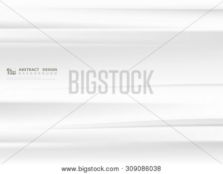 Abstract Gradient White And Grey Color Mesh Wavy Design Background. Illustration Vector Eps10