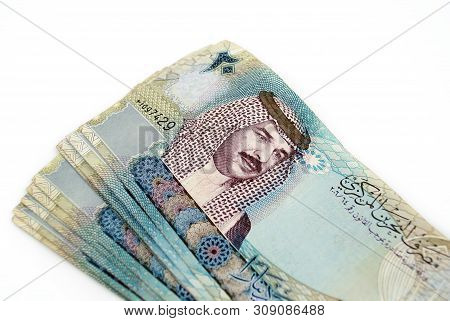 Kingdom Of Bahrain Currency On White Background Isolated