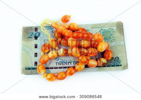 Kingdom Of Bahrain Currency On White Background Isolated