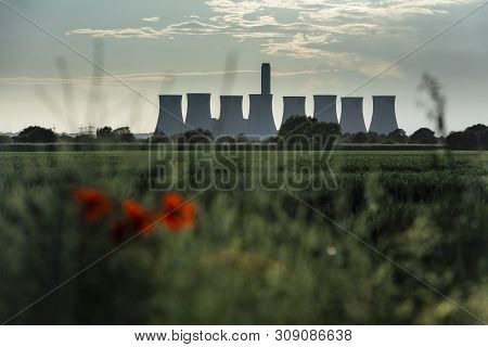 Cottam, Nottinghamshire, United Kingdom, June 2019, A View Of Cottam Power Station In Nottinghamshir