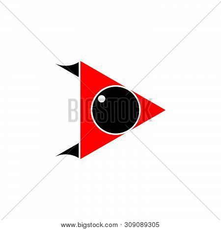 Abstract Letter D Triangle Geometric 3d Logo Vector