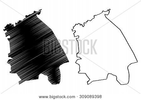 Pavlodar Region (republic Of Kazakhstan, Regions Of Kazakhstan) Map Vector Illustration, Scribble Sk