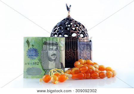 Kingdom Of Bahrain Currency On White Background Isolated