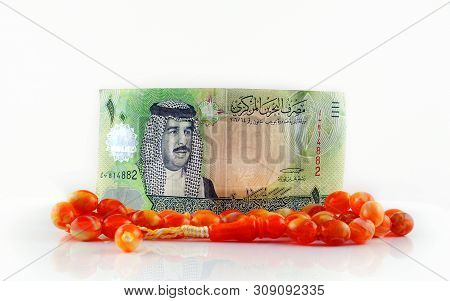 Kingdom Of Bahrain Currency On White Background Isolated