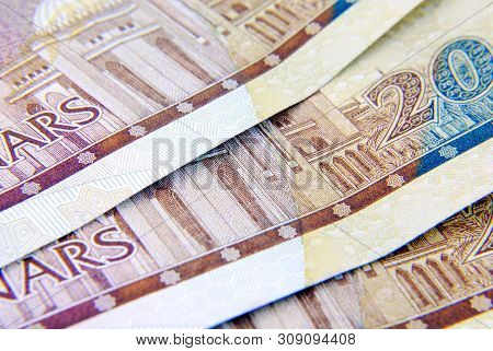 Kingdom Of Bahrain Currency On White Background Isolated