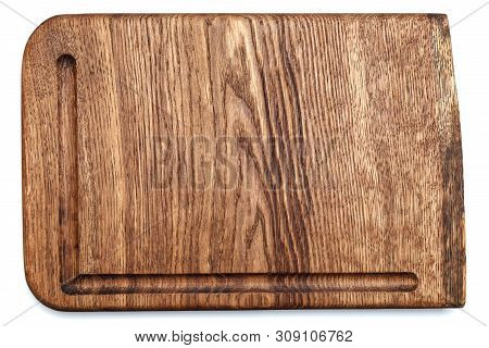 Handmade Wood Cutting Board Isolited On White Background