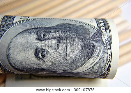 Close Up Currency Of The United States Of America
