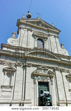 Rome, Italy - June 22, 2017: Frontal View Of Chiesa Di Santa Susanna Alle Terme Di Diocleziano In Ro