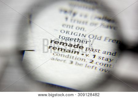 The Word Or Phrase Remade In A Dictionary
