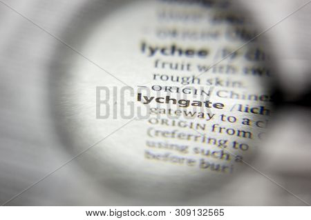 The Word Or Phrase Lychgate In A Dictionary