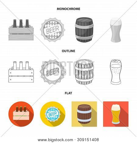 Vector Illustration Of Minimal And Pint Icon. Collection Of Minimal And Craft Vector Icon For Stock.