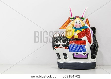 Chinese Traditional Middle Autumn Festival Gift,a Rabbit Officeholder Closeup