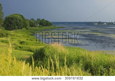 Bathing Of Rumbula In The River Daugava Near Dole Island. River Daugava Near The Capital Of Latvia I