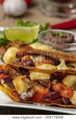 Closeup Of Mexican Tacos On A Plate