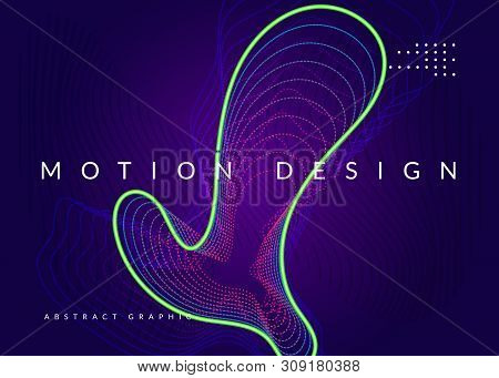 Gradient Party Flyer. Creative Discotheque Cover Template. Dynamic Fluid Shape And Line. Gradient Pa