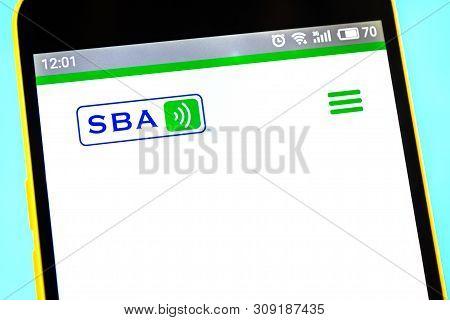 Berdyansk, Ukraine - 12 May 2019: Illustrative Editorial Of Sba Communications Website Homepage. Sba