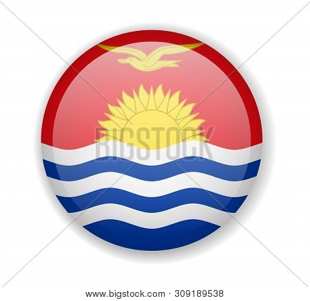 Kiribati Flag Round Bright Icon On A White Background