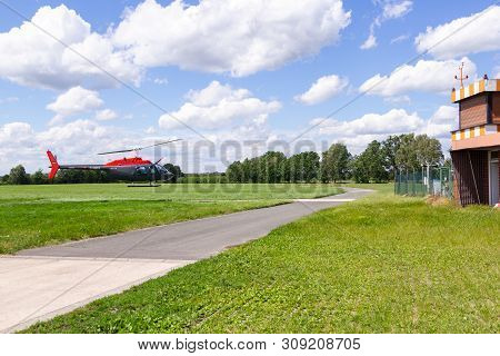 Bueckeburg / Germany - June 13, 2019: Bell 206b Jetranger Iii Flies For Military Training Missions O