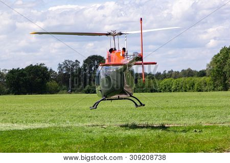 Bueckeburg / Germany - June 13, 2019: Bell 206b Jetranger Iii Flies For Military Training Missions O