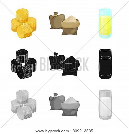 Vector Design Of Farm And Agriculture Sign. Set Of Farm And Technology Vector Icon For Stock.