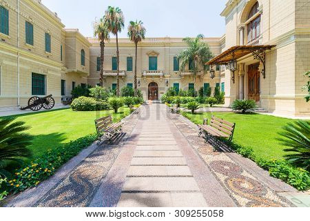 Cairo, Egypt- June 29 2019: Courtyard Of The Royal Palace Of Abdeen, Currently Used As A Presidency 