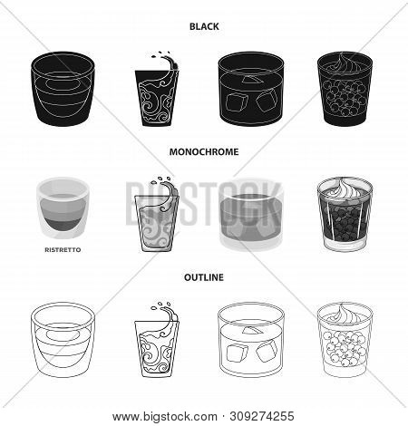 Vector Design Of Glass And Transparent Sign. Collection Of Glass And Empty Stock Vector Illustration