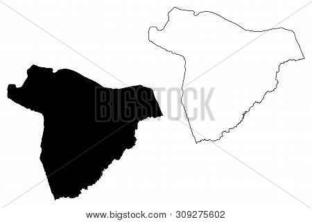Salamat Region (regions Of Chad, Republic Of Chad) Map Vector Illustration, Scribble Sketch Salamat 