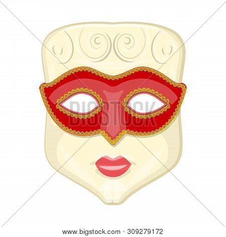 Vector Illustration Of Carnival And Theatrical Sign. Collection Of Carnival And Mystery Vector Icon 