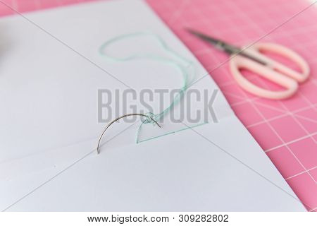 Book Binding. Thread And Pages. Handmade Coptic Binding. Paper Crafts, Scrapbooking.