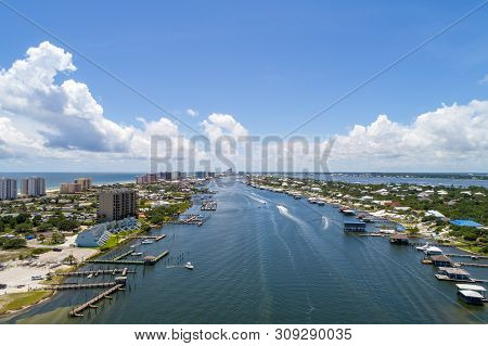 Aerial View Of Perdido Key, Florida And Ono Island, Alabama Beaches