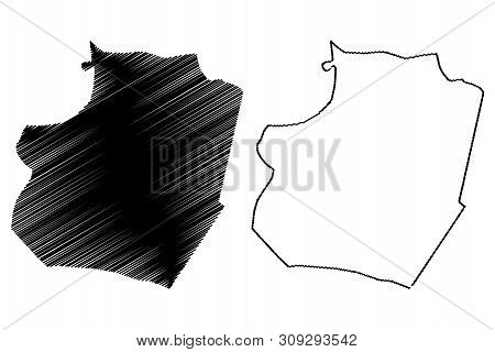 Raqqa Governorate (governorates Of Syria, Syrian Arab Republic) Map Vector Illustration, Scribble Sk