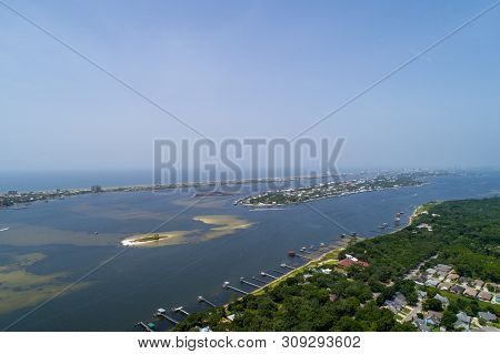 Aerial View Of Perdido Key, Florida And Ono Island, Alabama Beaches