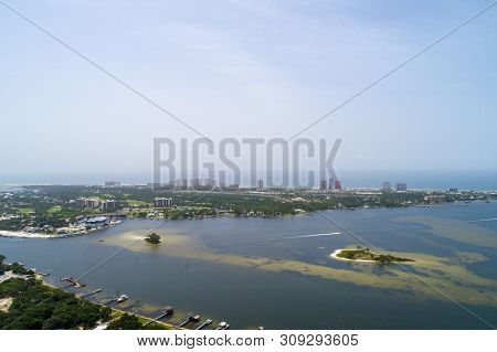 Aerial View Of Perdido Key, Florida And Ono Island, Alabama Beaches