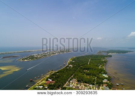 Aerial View Of Perdido Key, Florida And Ono Island, Alabama Beaches