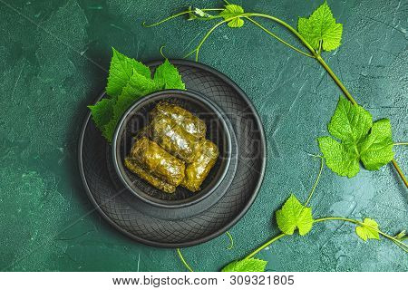 Traditional Middle Eastern Dolma Or Tolma Or Sarma. Latin American Mexican Chilean Cuisine Ninos Env