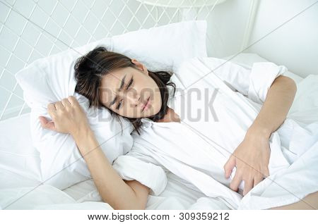 Sick Woman With Pain.