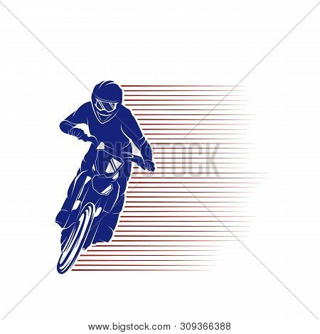 Motocross Jump Logo Vector. Motocross Freestyle Vector. Motocross Vector Illustration