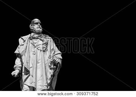 Garibaldi, The Italian And Latin America Hero. Monument Erected In The Center Of Vicenza, Made By Ar
