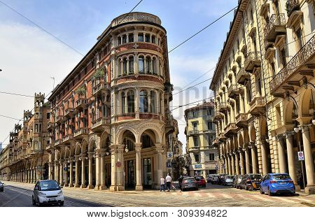 Turin,italy. In The Historic Center, Via Pietro Micca